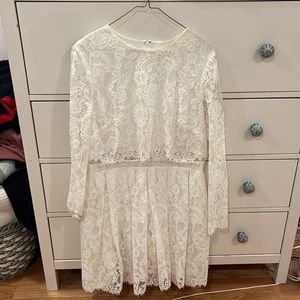 ASOS white lace dress